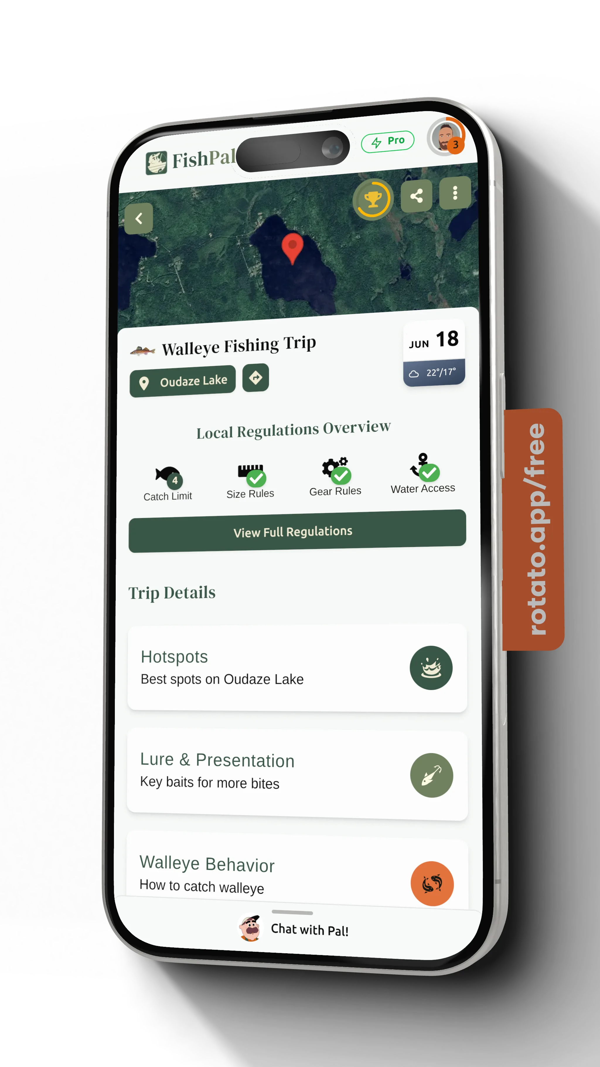 FishPal trip overview with personalized recommendations